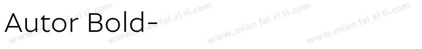 Autor Bold字体转换